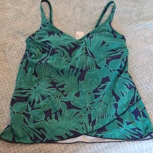 CLEARANCE! LANDS END Leaf Print Women's Swim Camisole